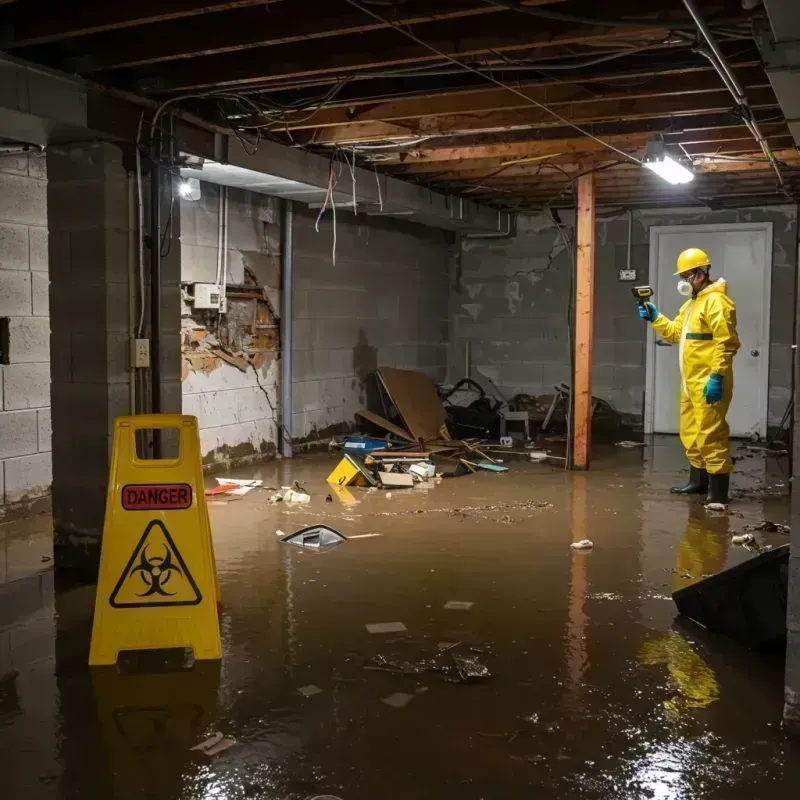 Flooded Basement Electrical Hazard in Ludlow, KY Property