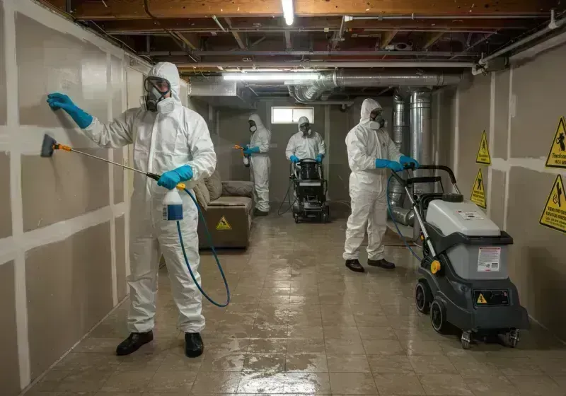 Basement Moisture Removal and Structural Drying process in Ludlow, KY